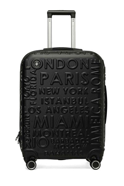 lumberjack LUGANO -B ABS 4PR Siyah Unisex Büyük Boy Valiz