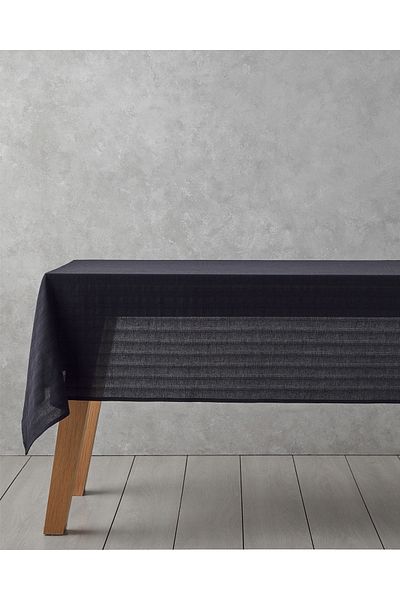 English Home Τραπεζομάντιλο Black Lush Cotton - 140x200 cm