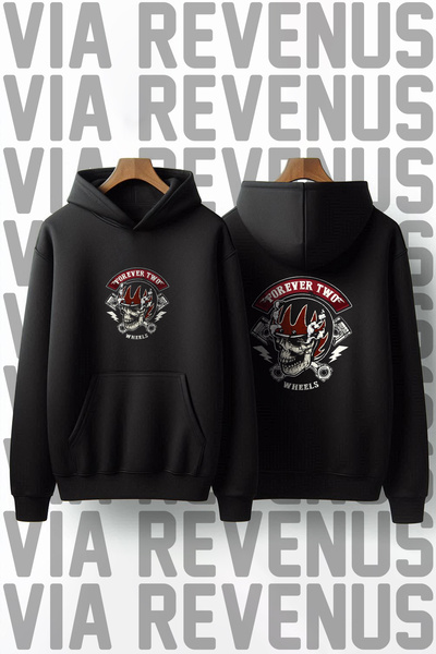 Vordevia Мотоцикліст з принтом - Forever Two Wheels 3 нитки, широкий крій, ка...