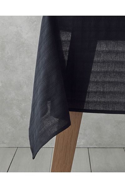 English Home Τραπεζομάντιλο Black Lush Cotton - 140x200 cm