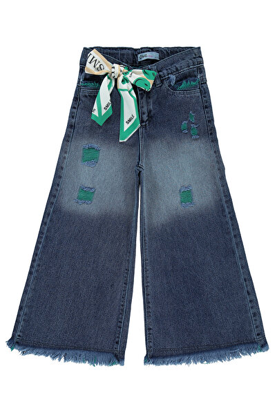 Civil Girls بنطلون جينز أزرق داكن لعمر 10-13 سنة - بناتي