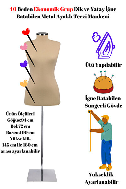Manken İstanbul Οικονομικό Μανεκέν Τοποθετήσιμο Κατασκευαστή με Βελόνα