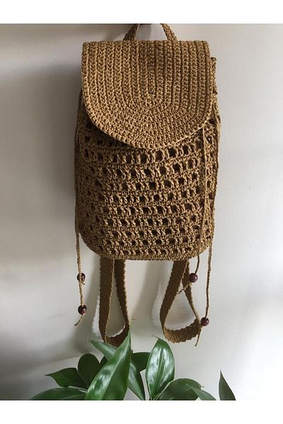 Zeynep Çanta Rucsac, Geantă din împletitură din paie, tricotată manual, frânghie din hârtie naturală sută la sută, rucsac din hârtie