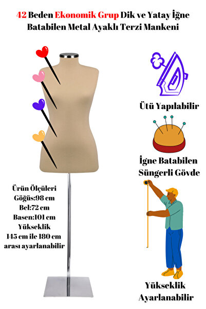 Manken İstanbul Οικονομικό Μανεκέν Τοποθετήσιμο Κατασκευαστή με Βελόνα