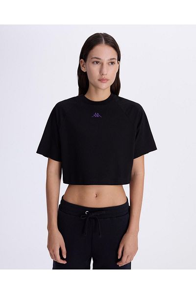 Kappa Authentic Alena T-Shirt Women's Black Oversize Fit T-Shirt