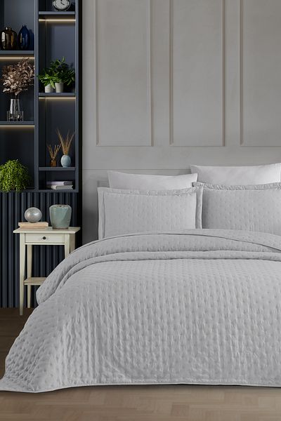 Elart Helena Gray Double Bedspread - 3 Pieces