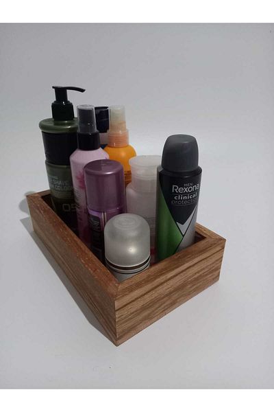 ProffArt Wooden Makeup, Bathroom, Cabinet Organizing Box 29X18 Clear