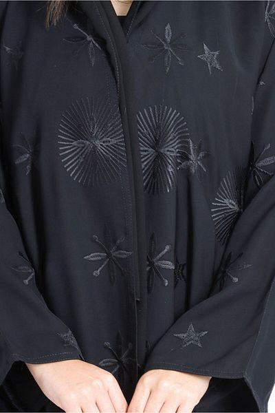 IKKXA Modern Floral Design Embroidery Abaya AIK8053