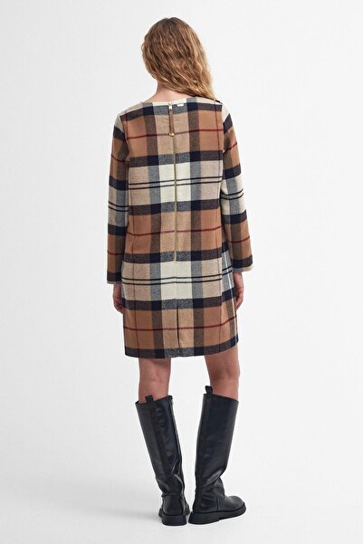 Barbour Nancy Tartan Mini Elbise Br37 Hessian Tartan