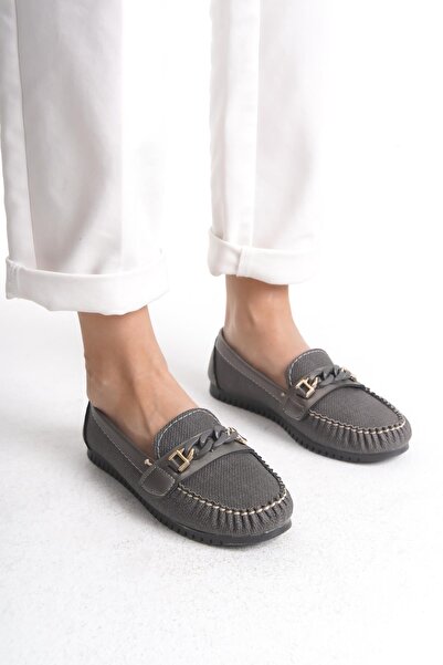 CZ London Жіночі туфлі з натуральної шкіри з ланцюжком з плоскою підошвою на плоскій підошві повсякденні туфлі