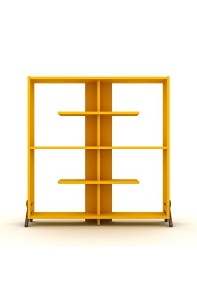 Home Canvas Made In Turkey Kipp Modern Book Shelve Living Room Furniture Book Shelf - Yellow, bookcase