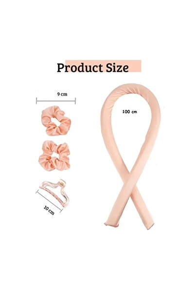 Croc Kit de coafat fără căldură Set de ondulatori de păr cu cârnați din satin