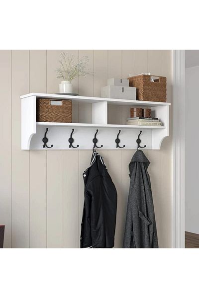 Home Canvas Modern Coat Rack Wall Hanger Coat Rack Clothes Hanger 120 Cm White