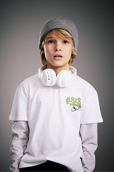 BABOKAH (KİDS BOY) Çift Kollu Bisiklet Yaka Uzun Kol T-shirt