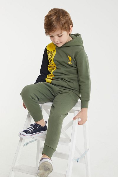 U.S. Polo Assn. Σετ φόρμας για αγόρι χακί