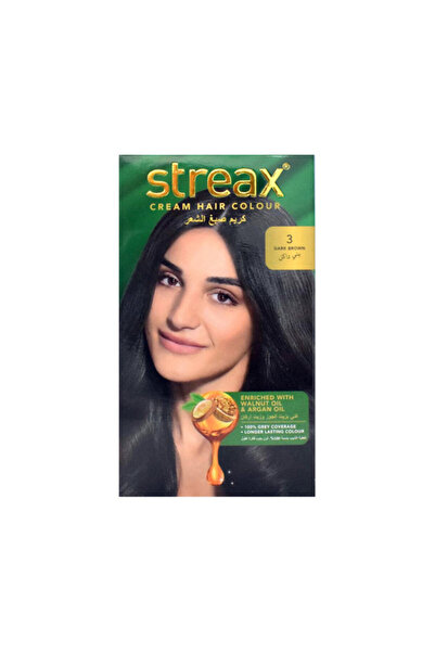 Streax Cream Hair Color - Dark Brown 3