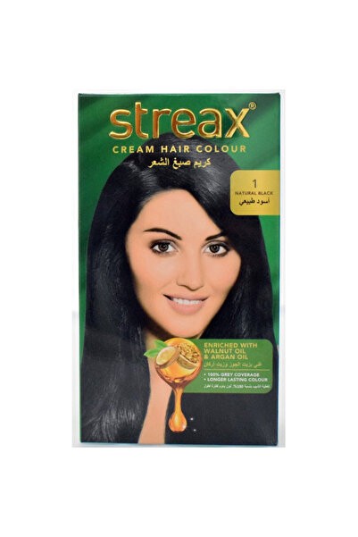Streax Cream Hair Color - Natural Black 1