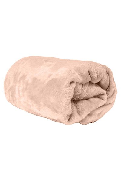 Hotel Linen Klub Single- Flannel Micro-Fleece Throw Blanket, 150 x 200cm, Cream