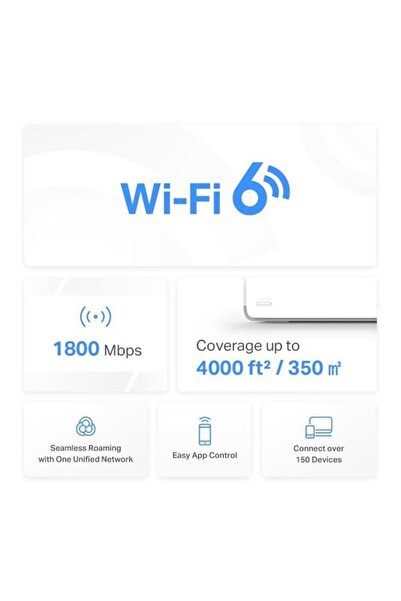 Mercusys HALO H70X-2 AX1800 Tüm Ev Mesh WiFi 6 Sistemi 2-li paket