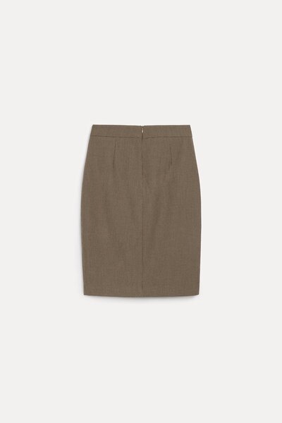 VATKALI Fusta creion cu fantă cu imprimeu Gingham