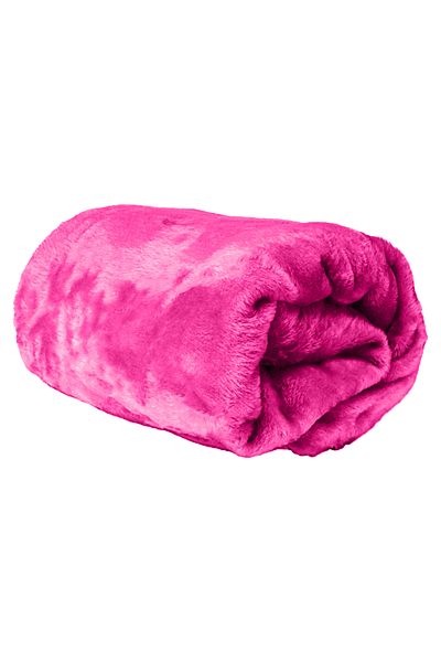 Hotel Linen Klub Single-flannel Micro-fleece Throw Blanket, 150 X 200cm, Fuchsia Pink