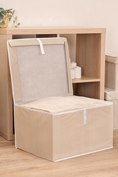 ALAS Cutie Maxi Maro cu dungi - 3 3 bucăți multifuncțional, 50x40x30 cm țesătură albă