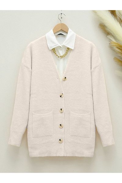 Modamorfo Soft Knit Cardigan with Double Pockets