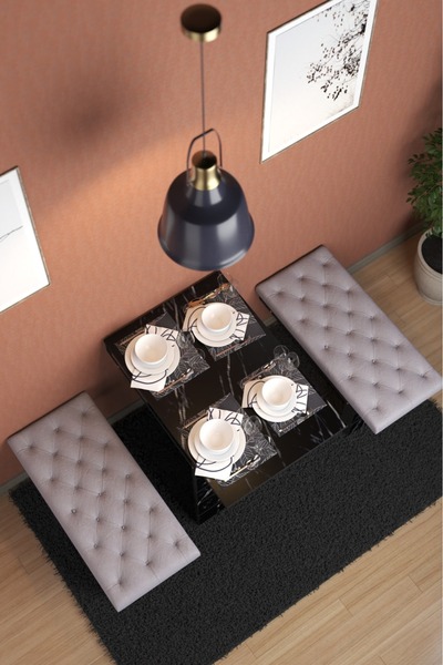 moka park avm DUVARA MONTE KATLANABİLİR YEMEK MASASI DÖŞEMELİ 2 TABURELİ YEME...