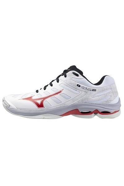 MIZUNO Wave Voltage 2 Unisex Volleyball Shoes White / Red
