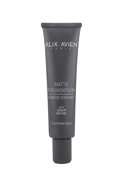 Alix Avien Long-Lasting Natural Mat with Vitamin E - Matte Foundation 411 Deep Beige