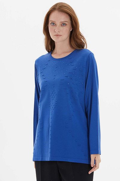 Two Mail Saks Color Stacking Patterned Blouse