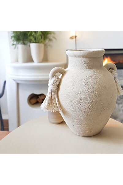 Nuoves Dokulu Kulplu Dekoratif Vazo