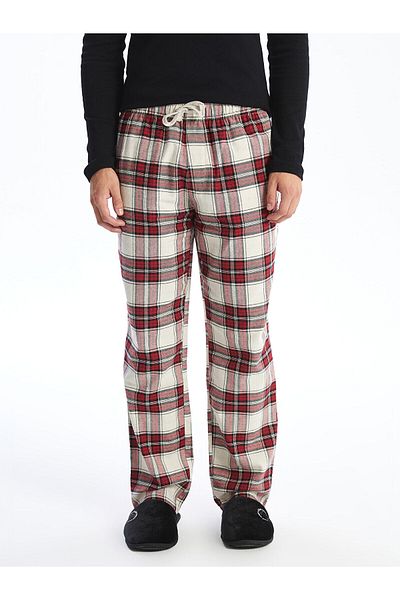 LC Waikiki Pantaloni de pijama pentru bărbați în carouri Lcwk Standard Mold