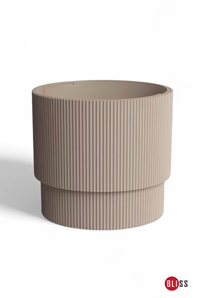 Bliss Vega Model Dekoratif Vazo Mocha Çok Amaçlı Modern Saksı & Saksılık & Şemsiyelik 36.6cm - 33lt
