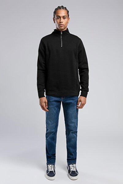 Lee Cooper Ceaser men's Mock Neck sweatshirt black