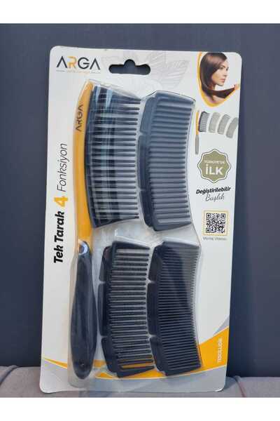 Lider MAGNESİA Pieptene funcțional cu 4 capete - Negru și galben interschimbabil