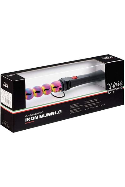 Gamma Piu Iron Bubble Rainbow 025 Curling Iron Curling Iron