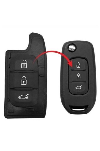 Favori Auto Parts For Key Keypad Compatible for Renault All New Model Tools 3 Buttons