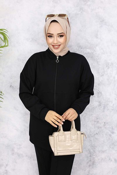 benguen Black Zippered Double Set - 3344