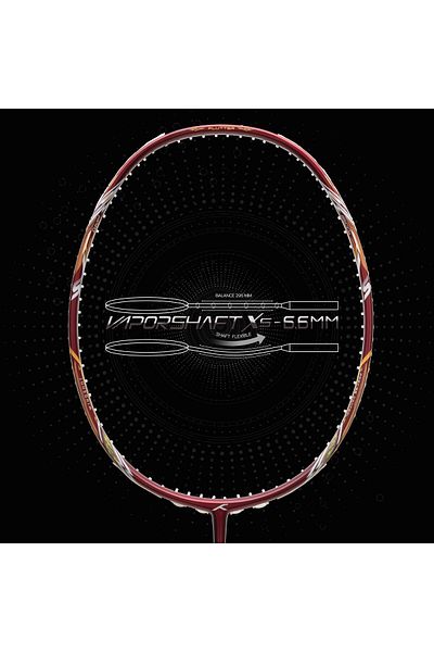 Hundred Flutter S Ctrl Carbon Fibre Badminton Racket | Red/white | 80g | 32lbs Tension
