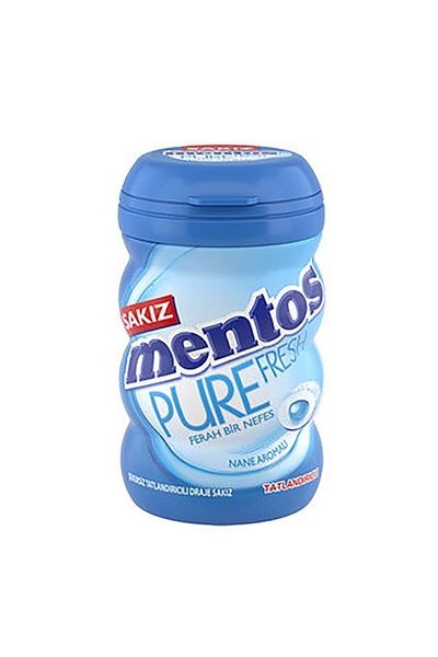 Mentos علكة بنكهة طازجة نقية خالية من السكر 6 قطع × 90 جرام - بنكهة النعناع