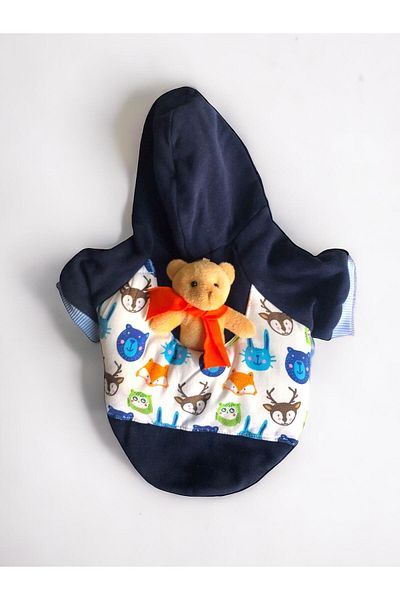Kemique Cat Teddy Roo Hooded Cat Sweatshirt (X_Large 4.5 - 6 Kg)