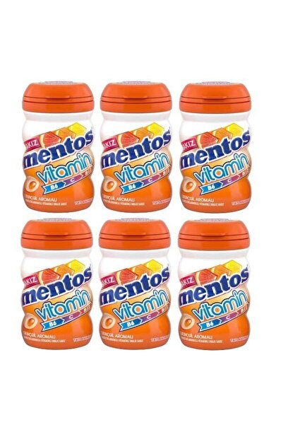 Mentos 6 قطع علكة دراجي بنكهة فيتامين الحمضيات - 90 جم
