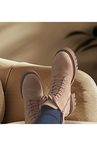 Zera kahve süet hakiki deri kadın bot