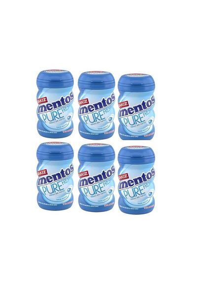 Mentos علكة بنكهة طازجة نقية خالية من السكر 6 قطع × 90 جرام - بنكهة النعناع