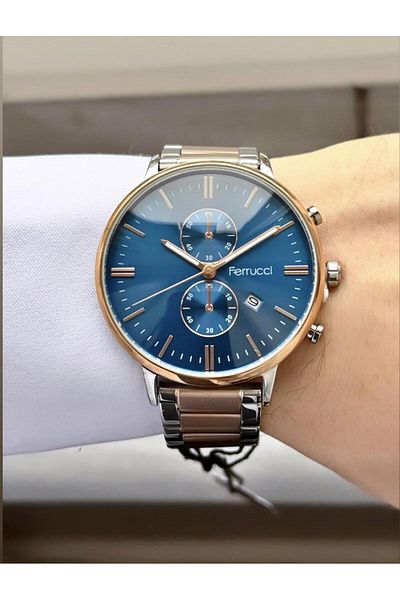 Ferrucci Men's Metal Band Wristwatch