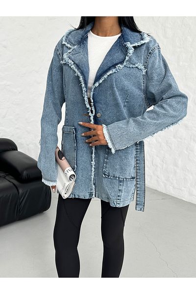 SOLİS MODA Trench de damă din denim