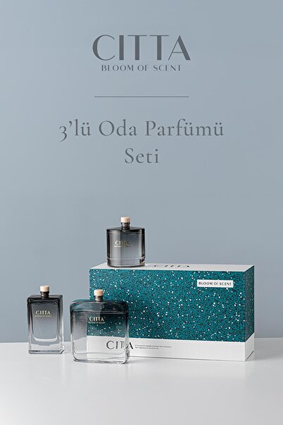 CITTA Bloom of Scent | 3'lü Oda Parfümü Seti | Hediye Seti Oda Kokusu | 120 m...