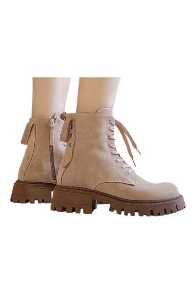 Zera kahve süet hakiki deri kadın bot