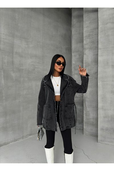 SOLİS MODA Trench de damă din denim